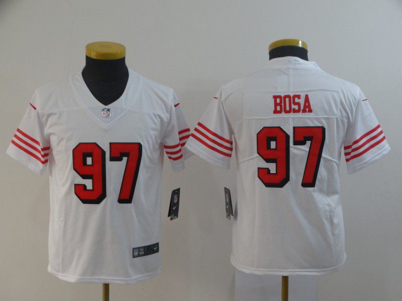 Youth San Francisco 49ers #97 Bosa White Nike Vapor Untouchable Limited Player NFL Jerseys